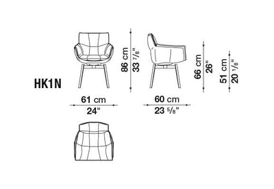 Husk Outdoor Small Armchair HK1N | B&B Italia | JANGEORGe Interior Design