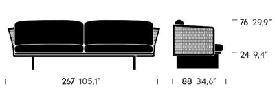 Mesh - 3-Seater Sofa | Kettal | JANGEORGe Interior Design