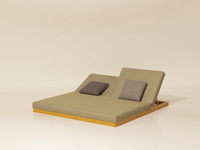 Landscape lounger double with 5-position backrest seat/back cushion (946147) | Kettal | JANGEORGe Interior Design