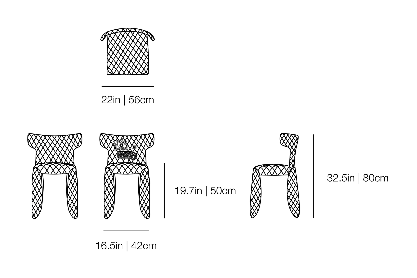 Monster Chair Dining Chair Diamond with Arms | Moooi | JANGEORGe Interior Design
