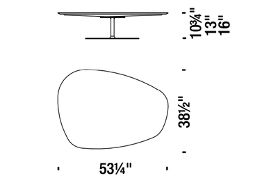 Phoenix Low Table with Metal Base and Laminam Top (0HZ+0HP) | Moroso | JANGEORGe Interior Design