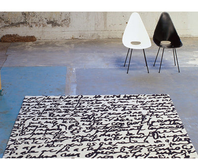 Black on White Rug, Manuscrit | Nanimarquina | JANGEORGe Interior Design