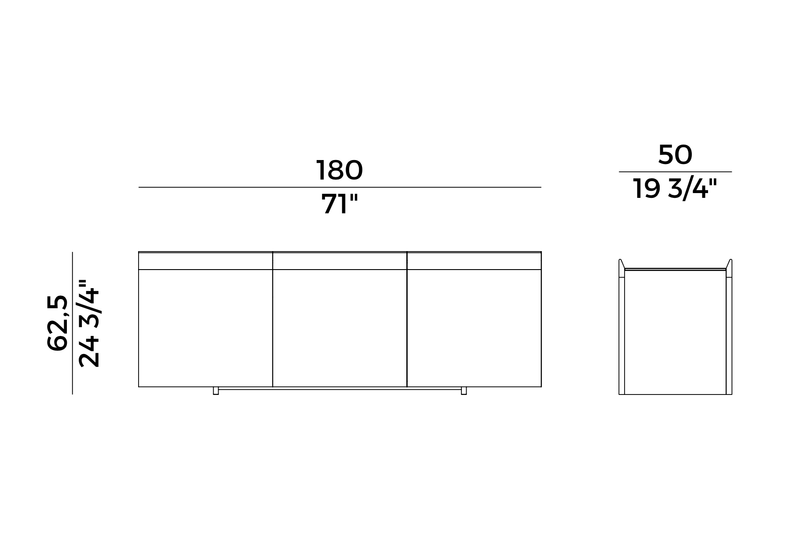 Avant - Sideboard with ash frame (884/MB2-180) | Potocco | JANGEORGe Interior Design