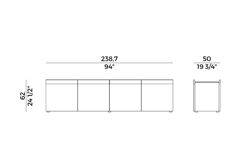 Avant - Sideboard with ash frame (884/MB2) | Potocco | JANGEORGe Interior Design