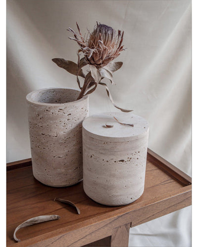 Bicci De' Medici Travertine Vase | Studio Waow | JANGEORGe Interior Design