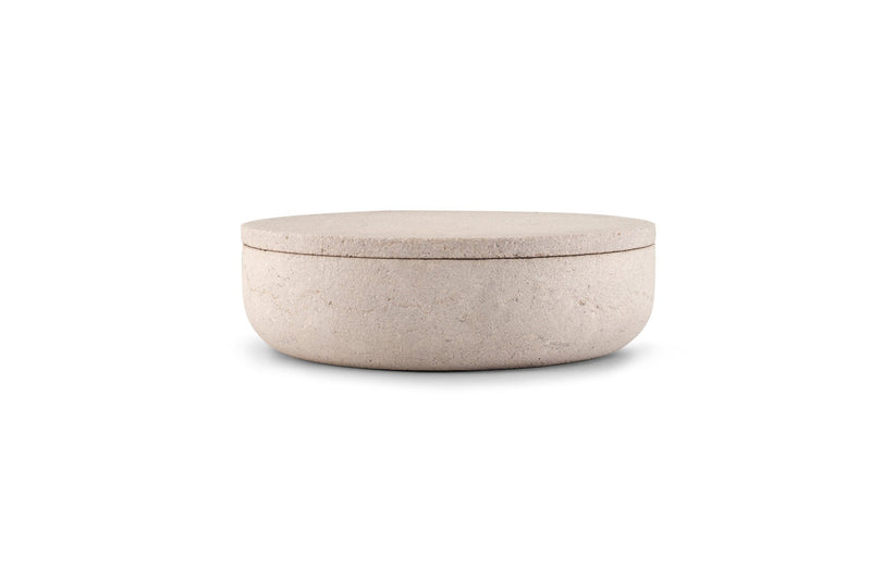 VVD Pottery 30x7cm with 2cm Chambolle Stone Lid (3072) | When Objects Work | JANGEORGe Interior Design