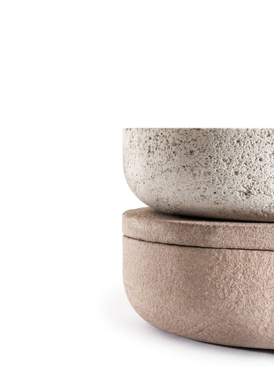 VVD Pottery 30x7cm with 2cm Iron Sandstone Diest Lid (3072) | When Objects Work | JANGEORGe Interior Design
