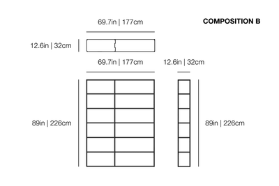 Easy Irony System - Bookcase, Composition B | Zeus | JANGEORGe Interior Design