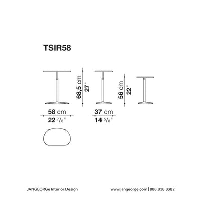 JANGEORGe Interiors & Furniture B&B Italia Sir Vito Small Tables Diagram TSIR58