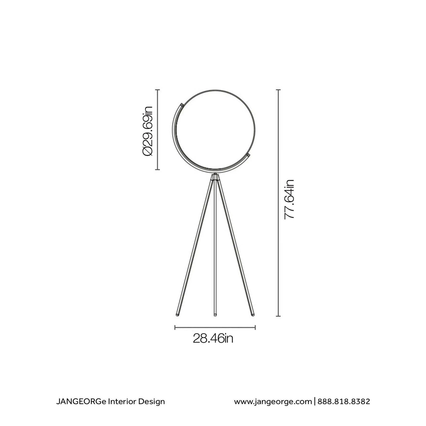 JANGEORGe Interiors & Furniture LED Floor Lamp Dimmable with Optical Sensor