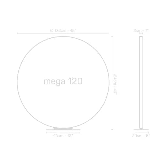 Mega 120 - Table and Floor Light - JANGEORGe Interiors & Furniture