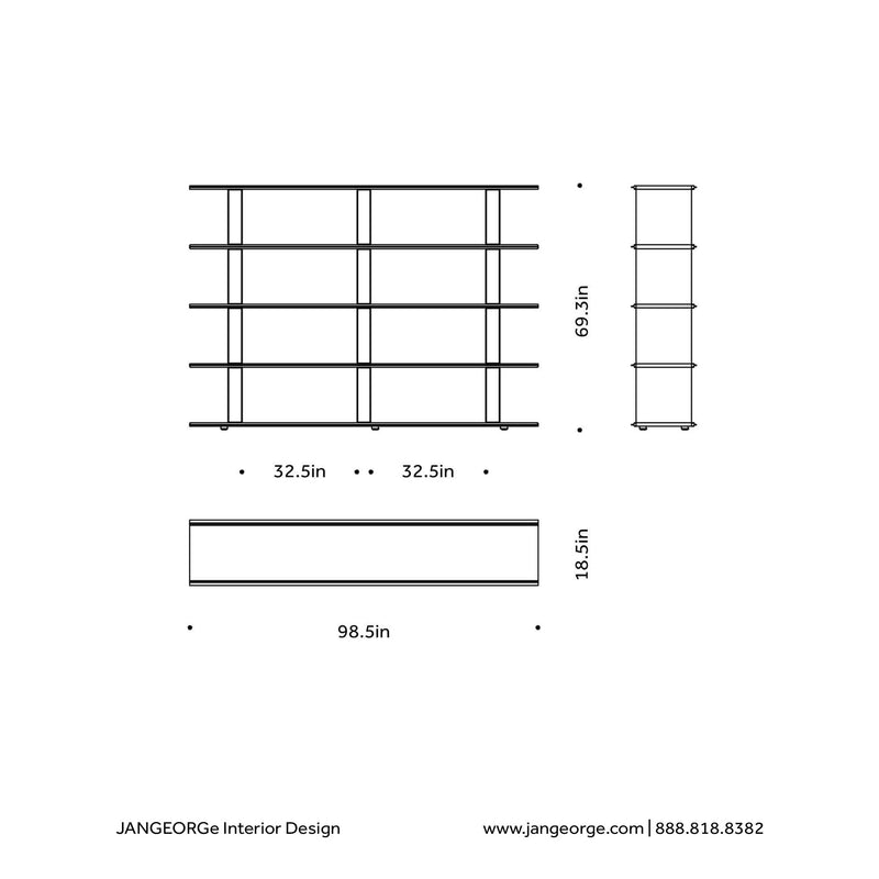 JANGEORGe Interiors & Furniture Moroso Frame-Shift Bookcase D Diagram