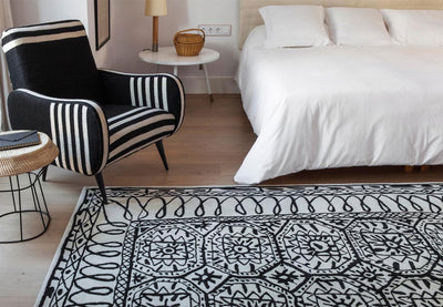 JANGEORGe Interiors & Furniture Nanimarquina Black On White Estambul Rug