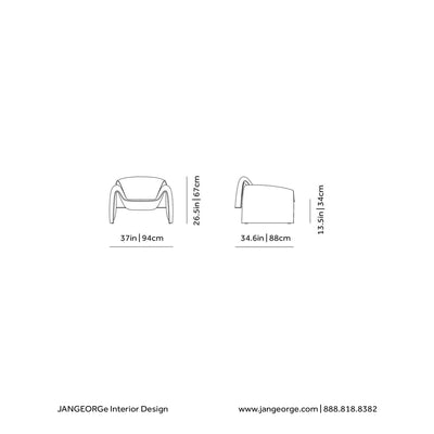 JANGEORGe Interiors & Furniture Poliform Le Club Armchair Diagram