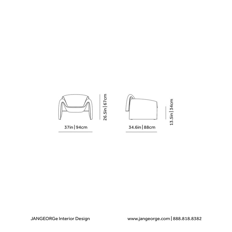JANGEORGe Interiors & Furniture Poliform Le Club Armchair Diagram