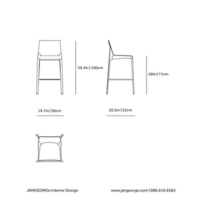 JANGEORGe Interiors & Furniture Poliform Seattle Stools Diagram