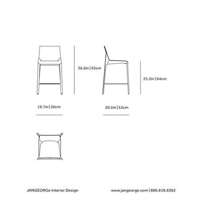 JANGEORGe Interiors & Furniture Poliform Seattle Stools Diagram