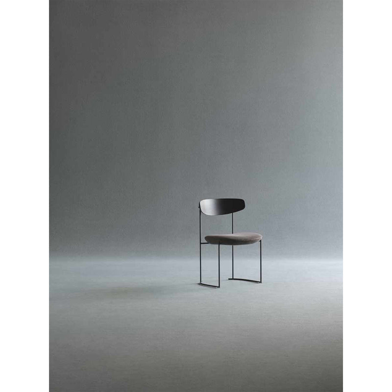 Keel 922, Chair with Upholstered Seat and Solid Ash Wood Backrest