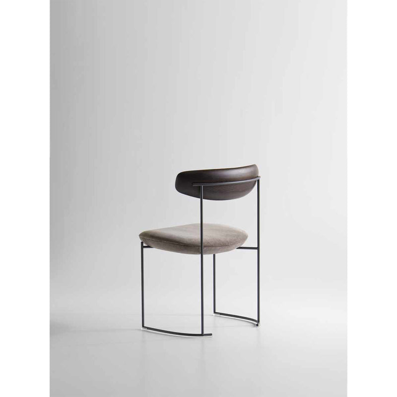 Keel 922, Chair with Upholstered Seat and Solid Ash Wood Backrest