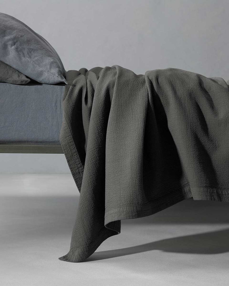 JANGEORGe Interiors & Furniture Society Limonta Goff Bed Cover Anthracite