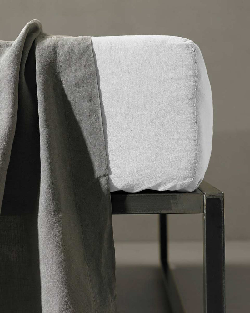 JANGEORGE Interiors & Furniture Society Limonta Rem Fitted Sheet Bianco